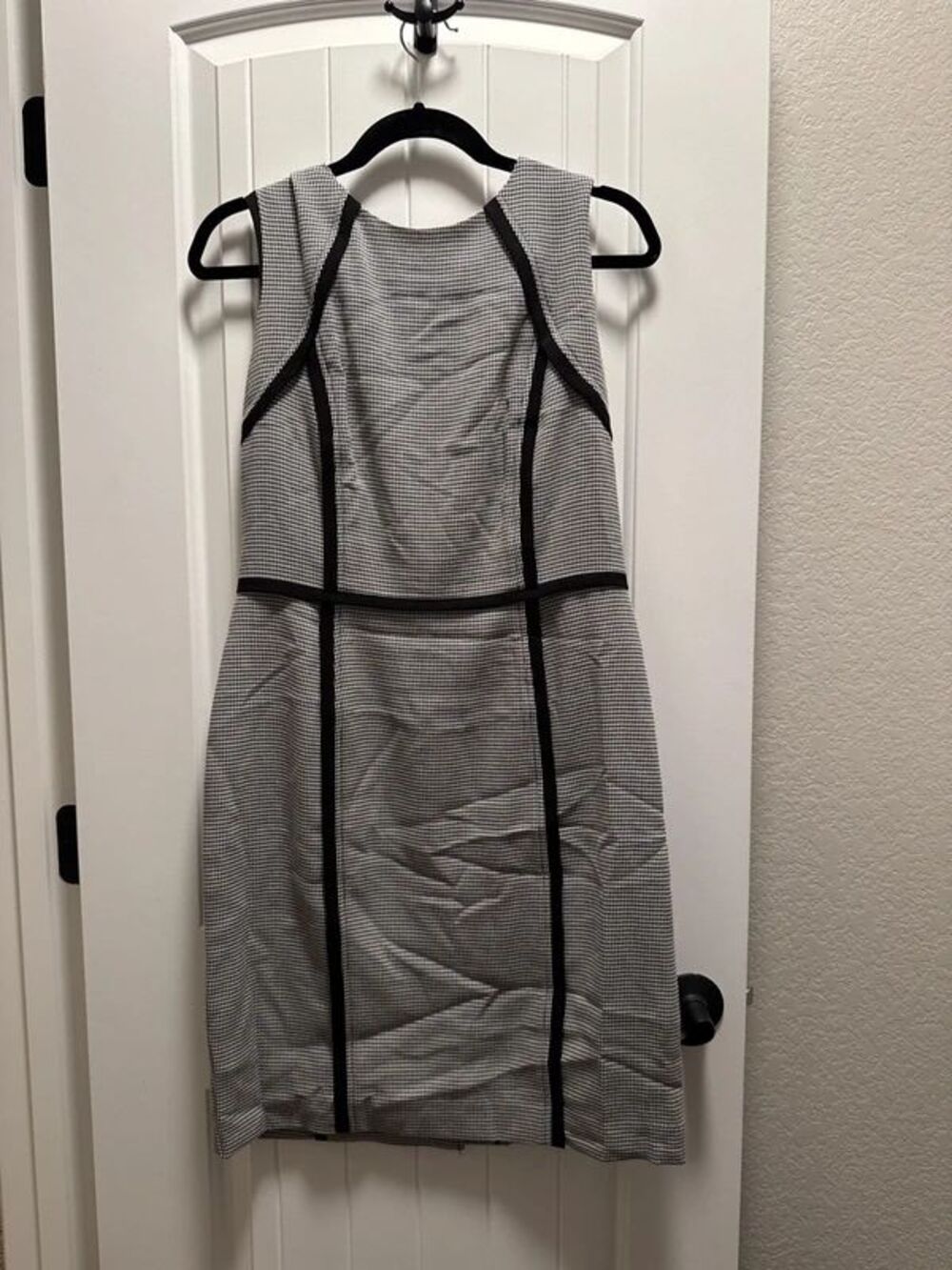 Sandra Darren black and white houndstooth dress size 10